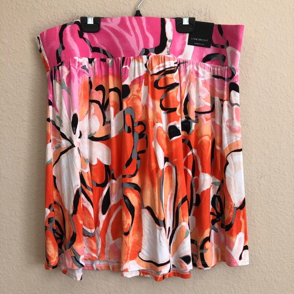 Lane Bryant Dresses & Skirts - Lane Bryant Bright Floral Print Skirt NWT